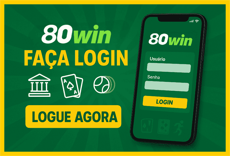 Imagem destacando login seguro na 80win para novos usuários